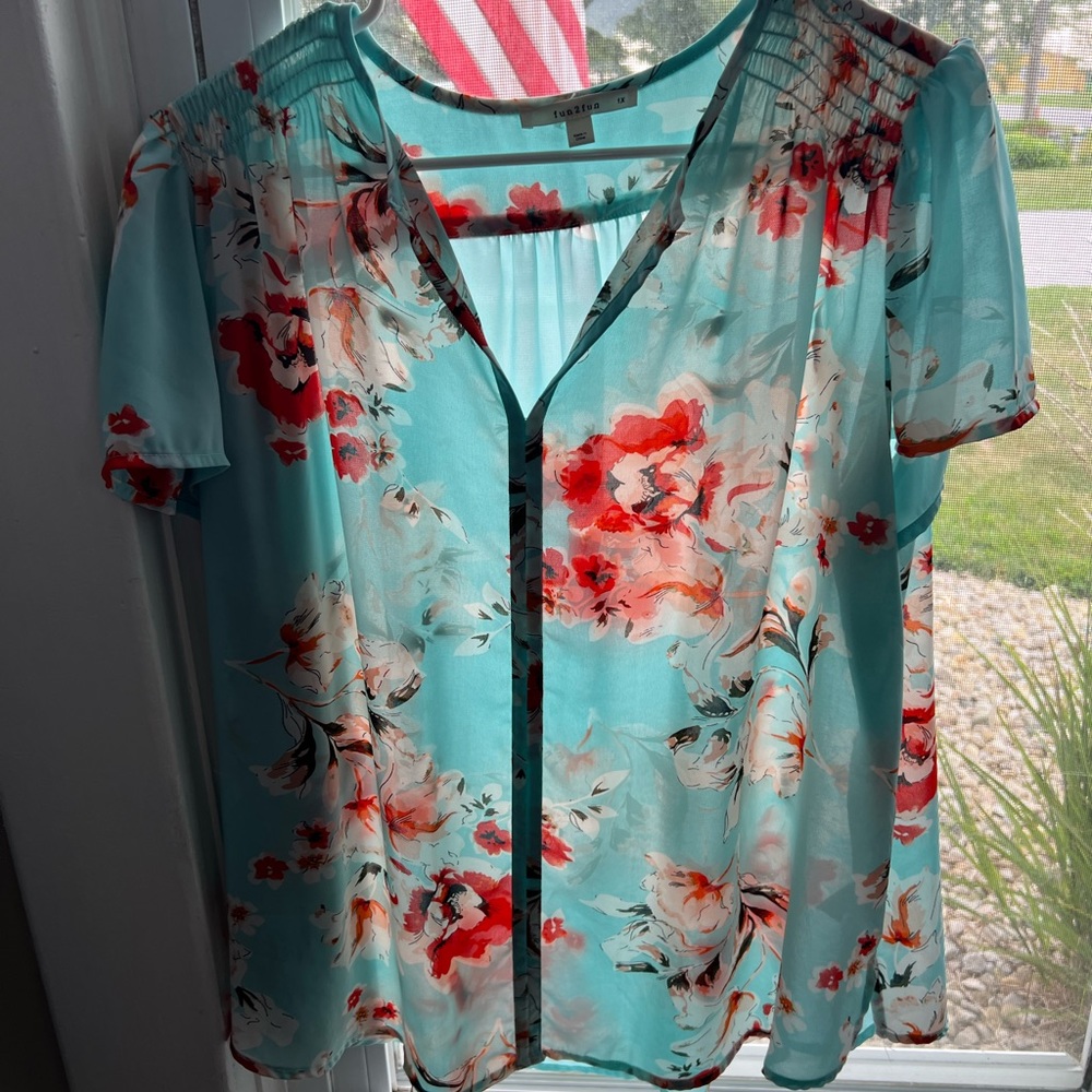 Fun2fun brand from Stitch Fix sheer blouse, worn only a couple of times.